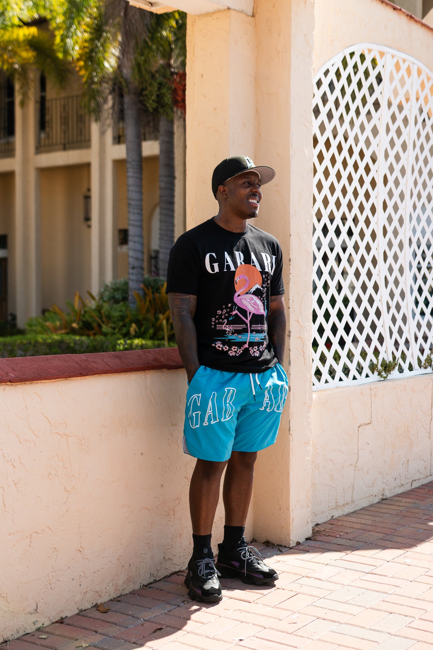 Men's Flamingo shorts set